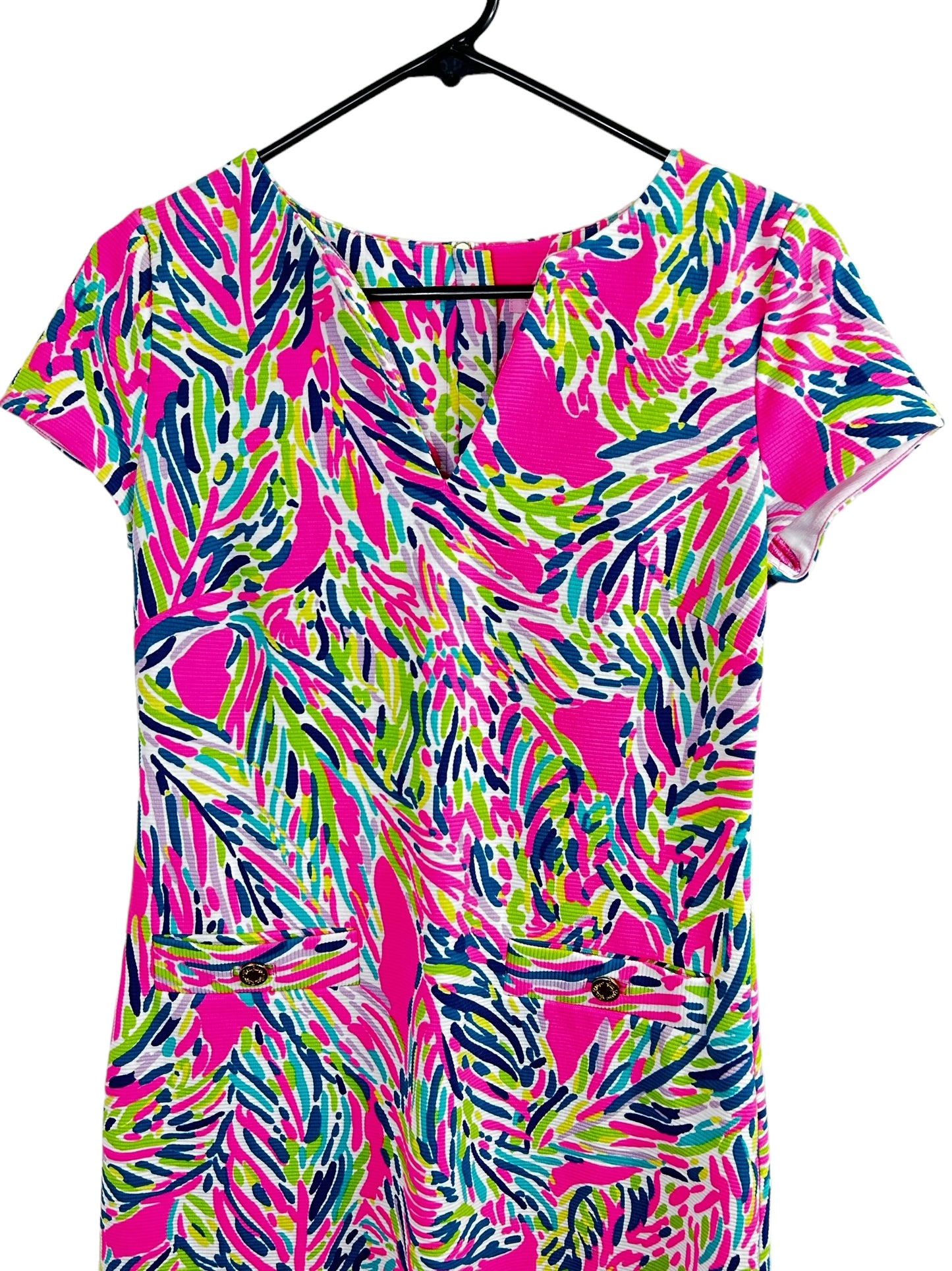 Lilly Pulitzer Layton Shift Dress In Multi Palm Reader Print Size S RETAILS $198