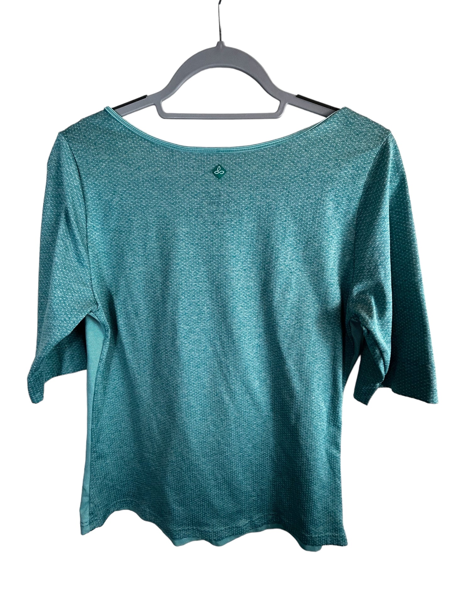 Prana Kaylin Teal Aqua Performance Breathable Mesh Shirt Women's Sz XL