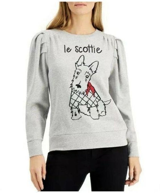 Charter Club Scottie Dog Gray Sweatshirt