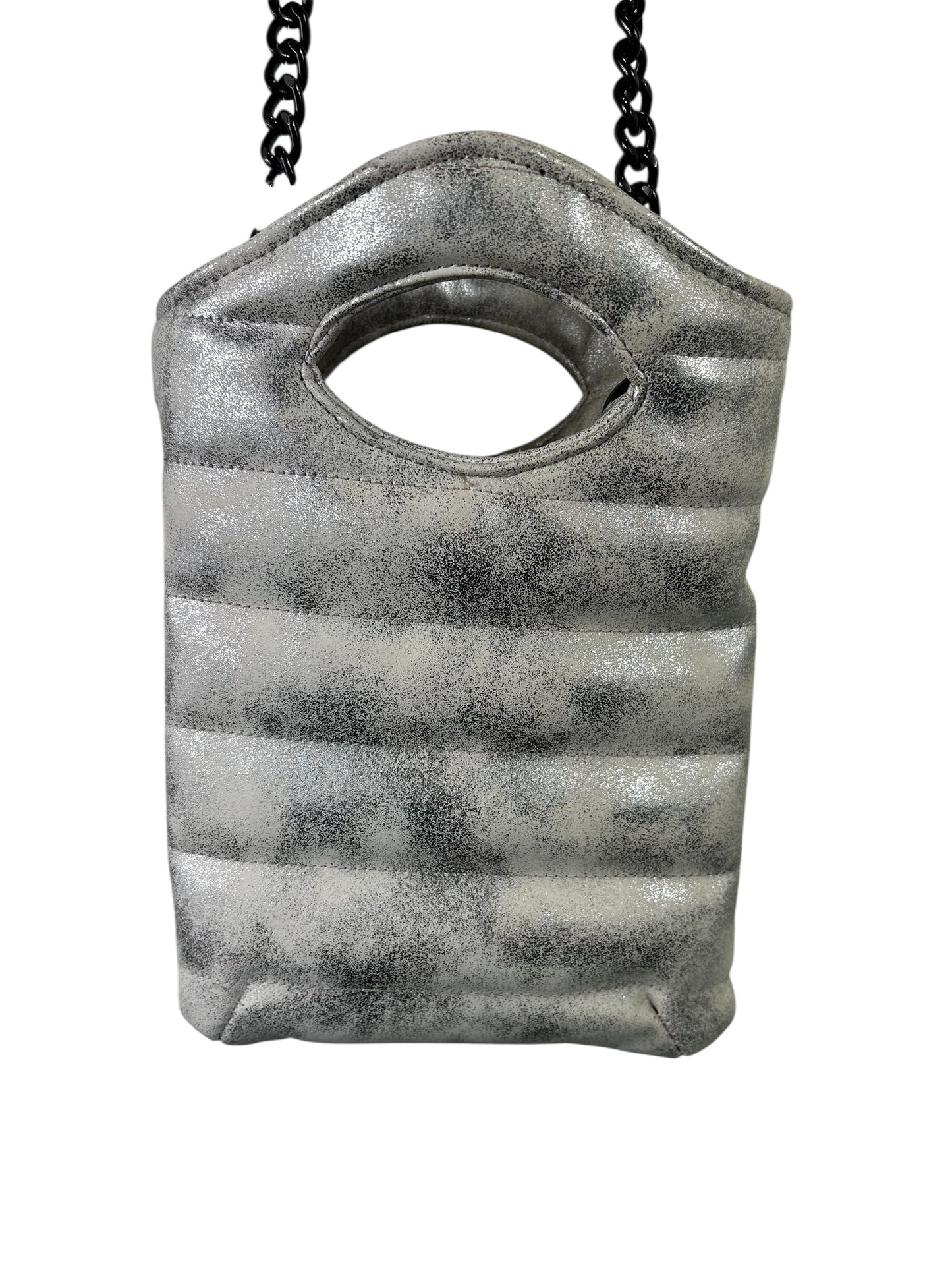 Think Royln Metallic Quilted Crossbody Bag like new.