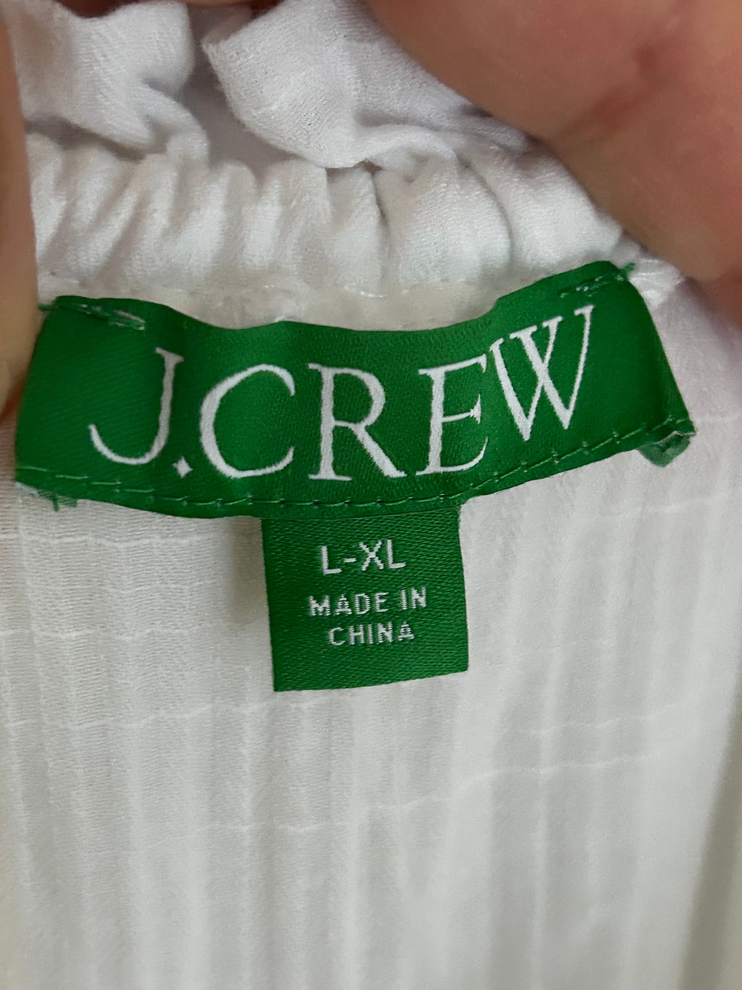 J. Crew NWT Tiered rope-tie sundress- white.