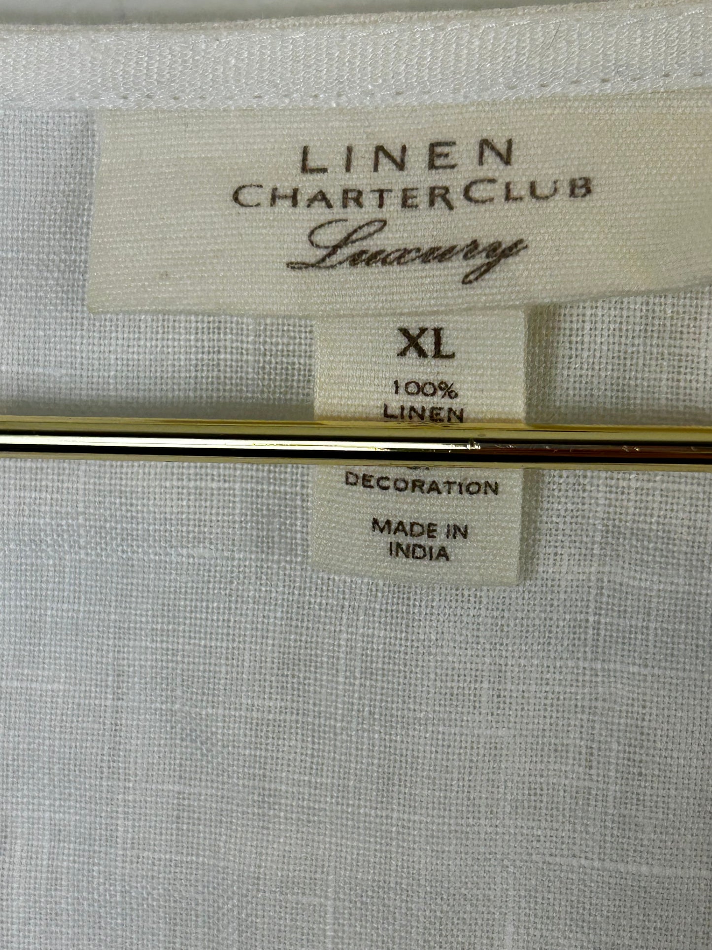 Charter Club Luxury Linen Embroidered Tunic