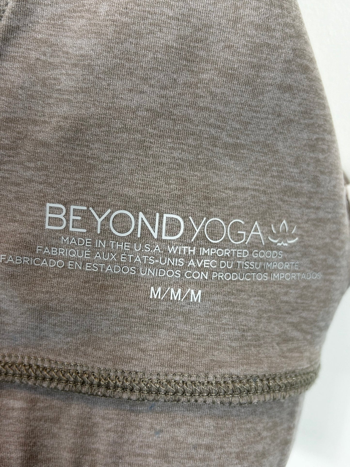 BEYOND YOGA SPACEDYE CROSSOVER BRA - BIRCH HEATHER