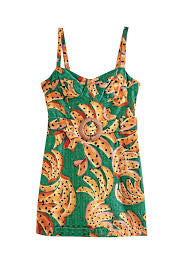 Farm Rio Raining Bananas Mini A-Line Dress belted dress women’s