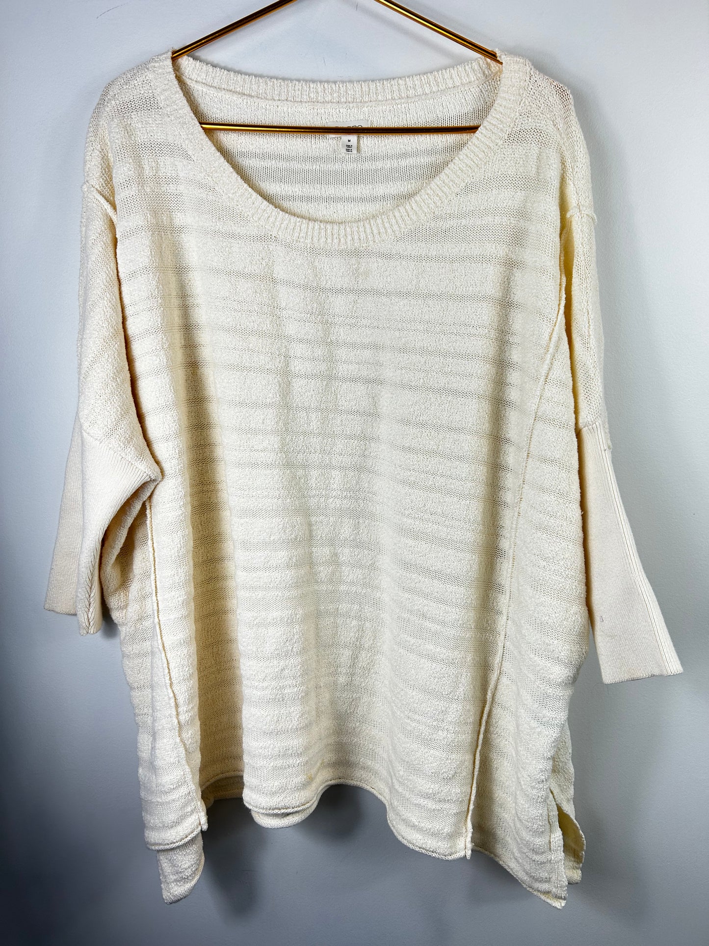 Pilcro by Anthropologie oversized sweater tunic in ivory