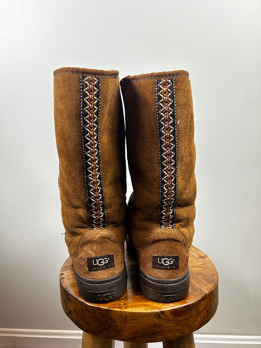 Ugg Shoes | Ugg Ultimate Tall Braid Chestnut Boots | Color: Brown/Tan | Size: 8