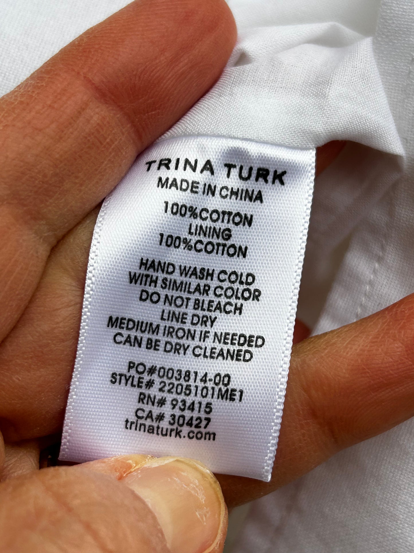 Trina Turk NWT white DAYSTAR TOP