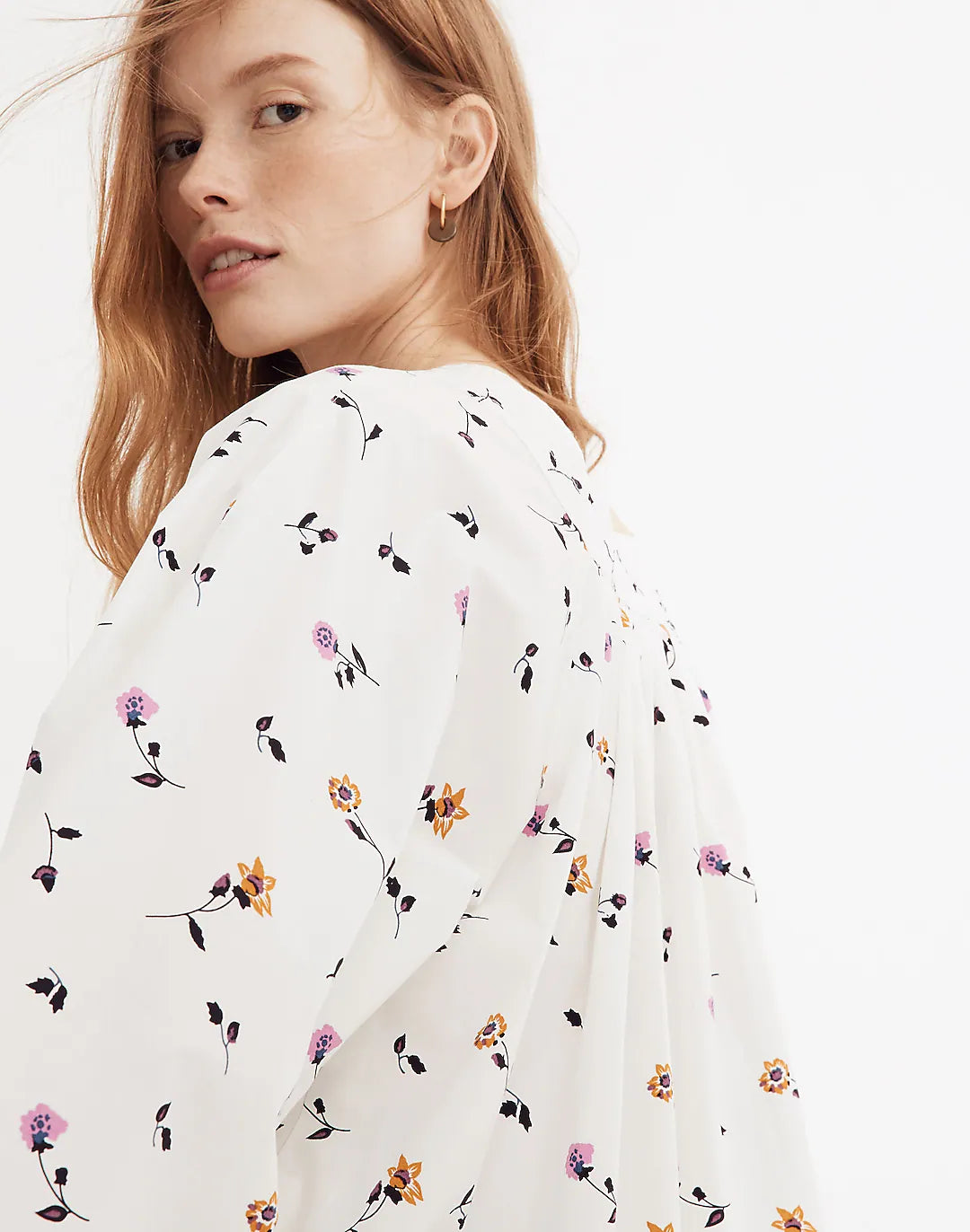 Madewell Square-Neck Top in Sweet Blossoms